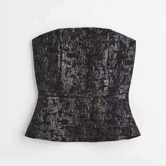 H&M Tops - New With Tags H&M Bandeau Style Peplum Top M